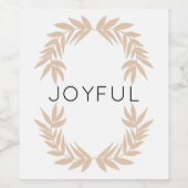 Joyful Leaves Wijn Etiket (Enkel label)