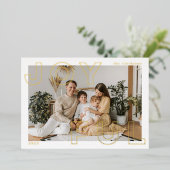 Joyful Letters Foil Carte de vacances (Debout devant)