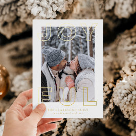 Joyful Letters Folie Holiday Card Folie Feestdagenkaart