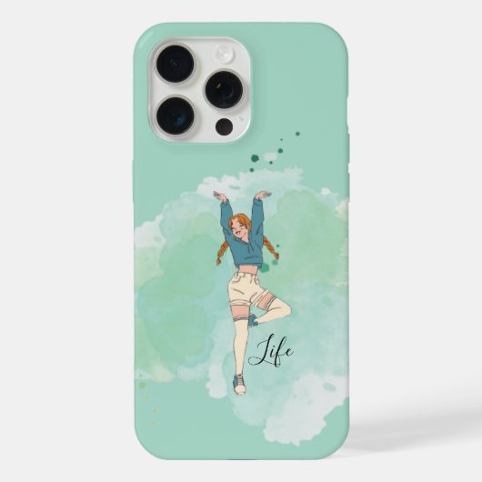 Joyful Life Dance iPhone Case 15 Hoesje (Achterkant)