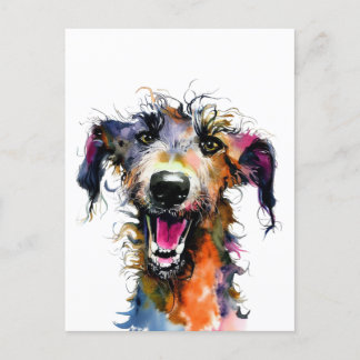 Joyful Lurcher | Kleurenvormig lurkerontwerp | Hap Briefkaart