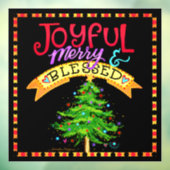 Joyful, Merry, Blessed! "Inspiron" Windows Cling Raamsticker (Vel 3)
