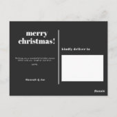 Joyful Merry kerstfoto Briefkaart (Achterkant)