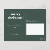 Joyful Merry kerstfoto Briefkaart (Achterkant)