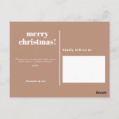 Joyful Merry kerstfoto Briefkaart (Achterkant)