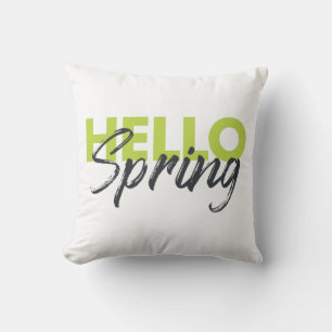 Joyful, modern, leuk, levendig design Hallo lente Kussen