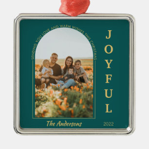 Joyful Modern Minimalist Arch Foto Groen Metalen Ornament