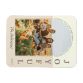 Joyful Modern Minimalist Boho Arch Photo Beige Magneet (Horizontaal)