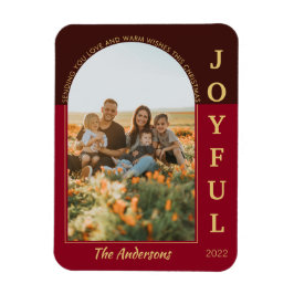 Joyful Modern Minimalist Elegant Arch Red Foto Magneet