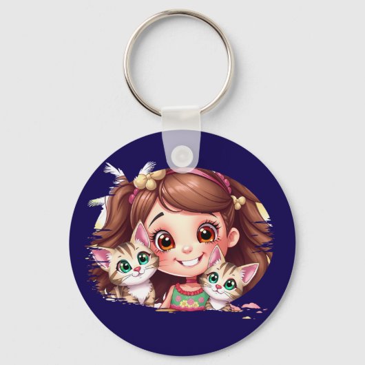 Joyful Moments with My Kitties Sleutelhanger (Voorkant)