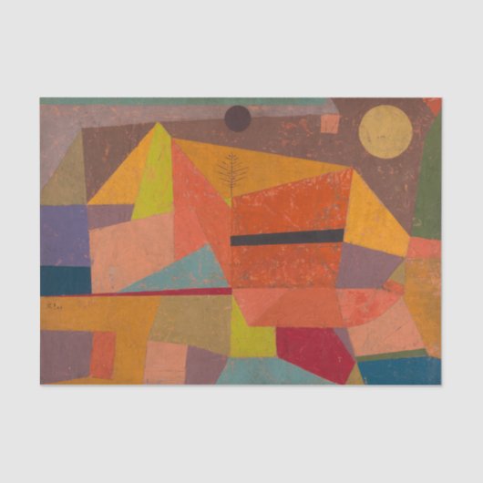 Joyful Mountain Landscape van Paul Klee Tissuepapier (Voorkant)