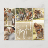 JOYFUL Multi Photo Gold Budget Cartes de fin de an (Devant)