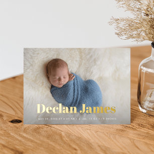 Joyful News Foto Collage Folie Geboorteaankondigin Folie Uitnodiging