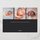 Joyful News Photo Collage Faire-part de naissance (Verso)