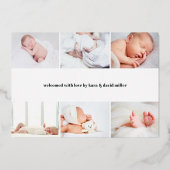 Joyful News Photo Collage Faire-part de naissance (Verso)