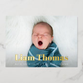 Joyful News Photo Collage Faire-part de naissance (Recto)