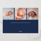 Joyful News Photo Collage Faire-part de naissance (Verso)