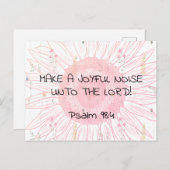 Joyful Noise 2 Psalm 98:4 Christian Scripture Briefkaart (Voorkant / Achterkant)