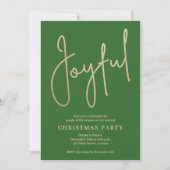 JOYFUL Or Faux Feuille sur Invitations de Fête de (Devant)