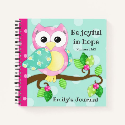 Joyful Owl Custom Scripture/Prayer Journal (Devant)