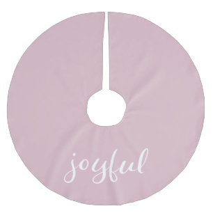 Joyful Pastel Pink Script-kerstfeestdag Kerstboom Rok