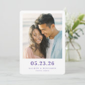 Joyful Pastel Romantic Photo Save The Date (Staand voorkant)