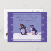 Joyful Penguins briefkaart (Voorkant / Achterkant)