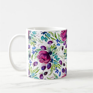 Joyful Peonies Waterverf Floral Koffiemok