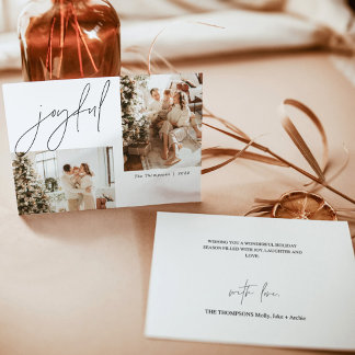 Joyful Photo-kerstkaart | Moderne ziekteverzekerin Kaart