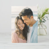 Joyful Pink Blue Romantic Photo Kaart (Staand voorkant)