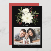 Joyful Poinsettia - Kerstkaart (Voorkant / Achterkant)