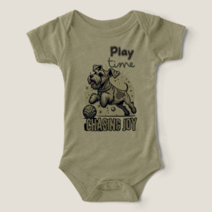 Joyful Pursuit : Grey Dog's Playtime Adventure