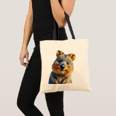 Joyful Quokka Canvas tas olieverfstijl (Voorkant (product))