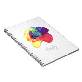 Joyful Rainbow Roos Custom Notitieboek (Rechterzijde)