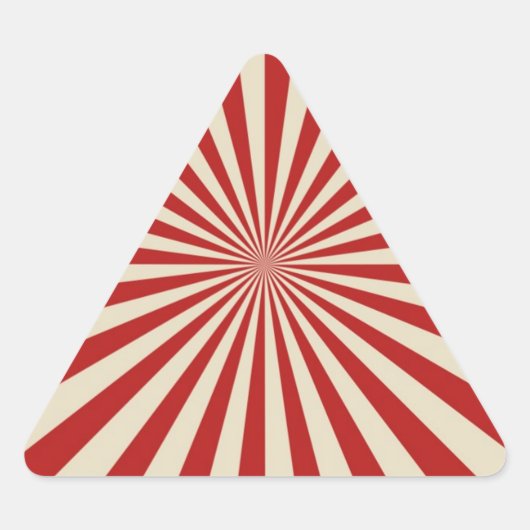 Joyful Retro Popcorn Classic Spin Wheel Driehoek Sticker (Voorkant)