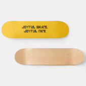 "Joyful Schaats, Joyful Fate" Typografie Aangepast Skateboard (Horizontaal)