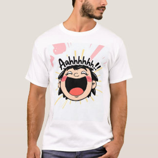 Joyful Scream - Leuke Cartoon Expression T-shirt