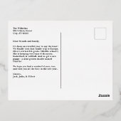 Joyful Script Happy Photo Foil Carte postale de va (Verso)