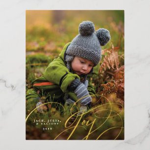 Joyful Script Happy Photo Folie Holiday Briefkaart
