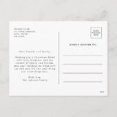 Joyful Script Photo Holiday Briefkaart (Achterkant)