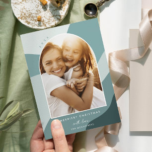 Joyful Shades Foto verticale boog Feestdagenkaart