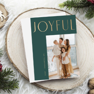 Joyful + Simple Sjabloon-kerstkaart Feestdagenkaart