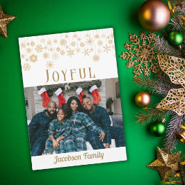 Joyful Snowflake Foto Kerst Kaart