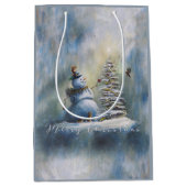 Joyful Snowman Medium Cadeauzakje (Voorkant)