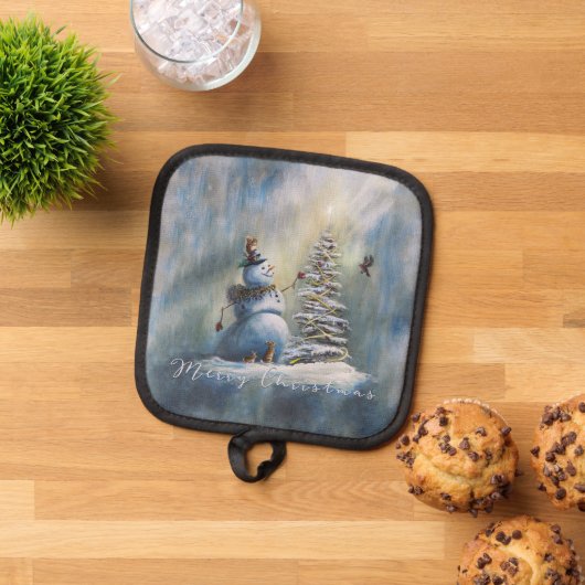 Joyful Snowman Pannenlap (Top down)