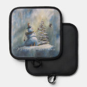 Joyful Snowman Pannenlap (Voorkant / Achterkant)