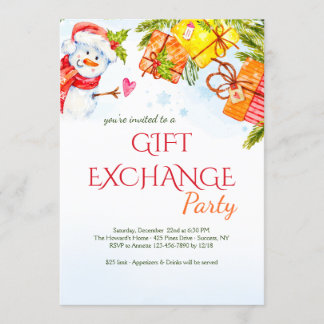 Joyful Snowman-uitnodiging Kaart