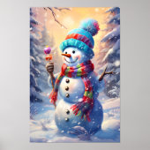 Joyful Snowman Wall Decor Poster (Voorkant)