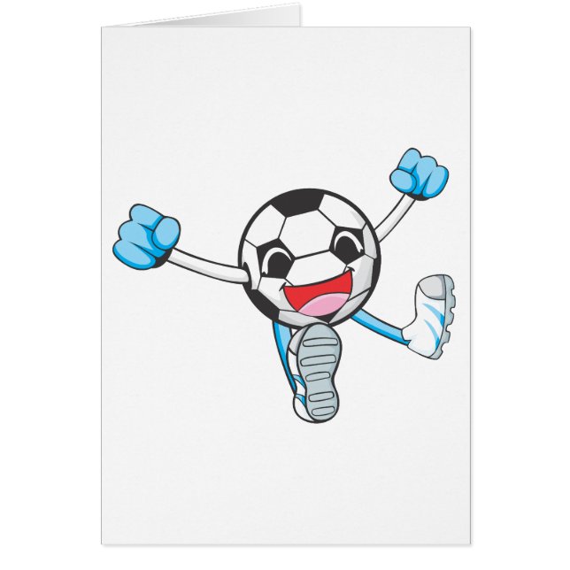 Joyful Soccer Player Jumping (Voorkant)