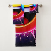 Joyful Splash: Laughing Emoji Art Bad Handdoek (Insitu)